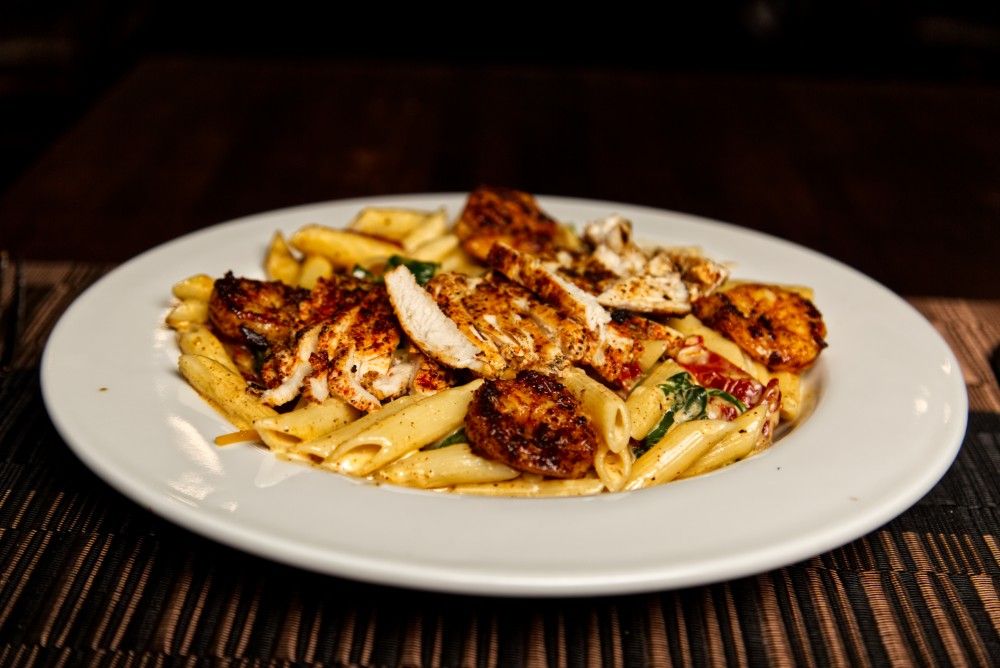 Cajun pasta with grilled chicken and shrimp at San Diego Grill
