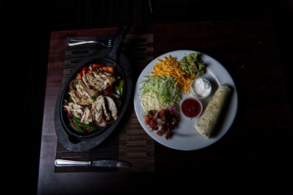 Sizzling chicken fajitas