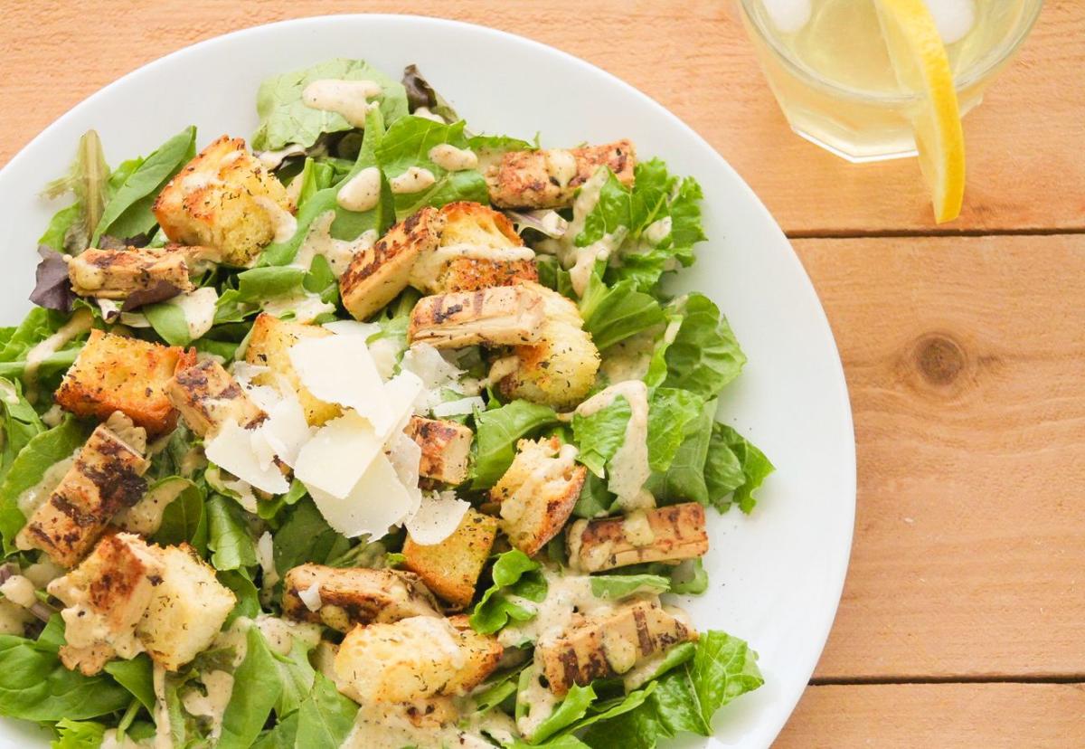Fresh salad with grilled chicken